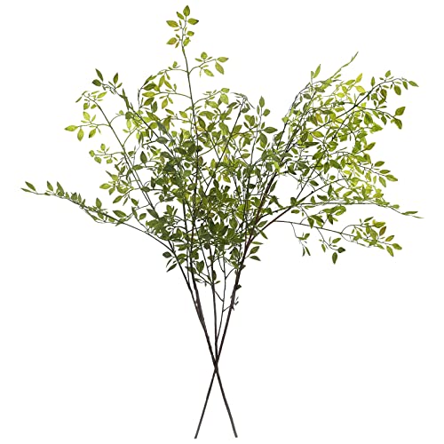 Melorca&Guilla Artificial Plants,2PCS 43" Green Faux Branches for Vase,Artificial Plants for Shop Garden Office Home Décor - color: Green Bamboo