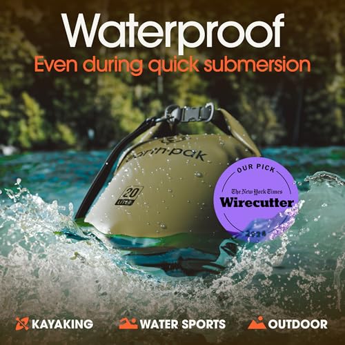 Earth Pak Waterproof Dry Bag - Roll Top Waterproof Backpack Sack Keeps Gear Dry for Kayak with Waterproof Phone Case - color: Forest Green, size: 10L