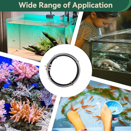 Cyrank Aquarium Air Diffuser, Round Air Bubble Diffuser Rings Round Bubble Stone Aquarium Aerator Bubble Stone Aquarium Air Stone Disc for Aquarium and Fish(25cm) - size: 25cm