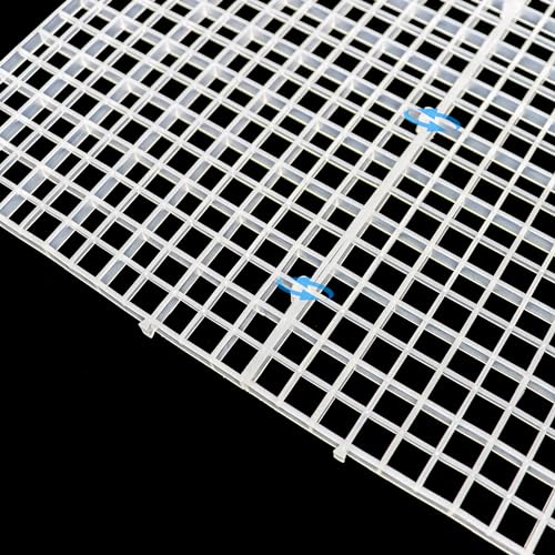 ALEGI 24 Pcs Aquarium Fish Tank Divider Plastic Egg Crate Aquarium Filter Bottom Tray Grid Isolation Board Partition Net Pane Separator (S 24pcs) - size: S 24pcs