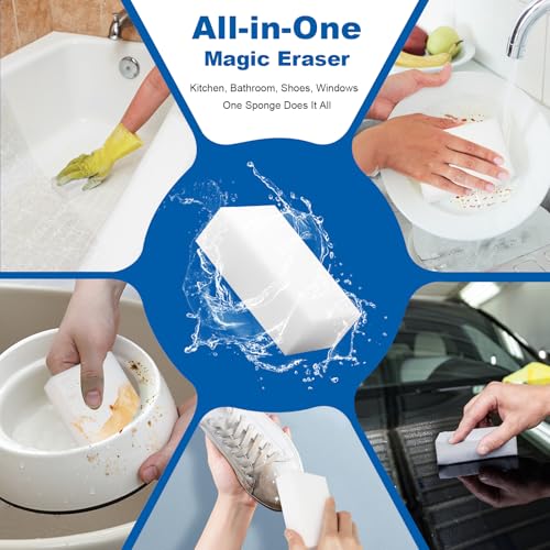 21-Pack Extra-Thick Melamine Sponges – 3.94" × 2.76" × 1.18" Durable Kitchen & Bathroom Cleaning Pads – Powerful, Non-Scratch, Water-Activated Magic Sponge - size: 21 Ct (Extra-Thick)