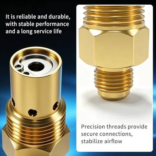 for Campbell Hausfeld Air Compressor Check Valve Compatible with 1/2-inch NPT Male Threaded Air Tank x 9/16-inch Compressed Air Hose 1/8-inch NPT Unloader Replace One-way