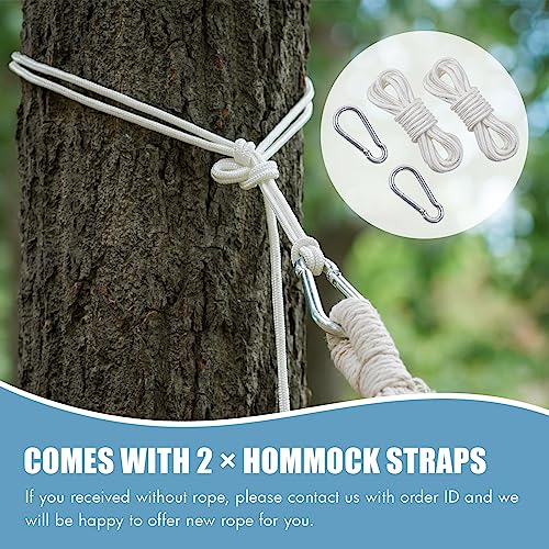 INNO STAGE Brazilian Hammock with Tree Straps - Cotton Hammocks Portable Hammock with Carry Bag for Backyard, Porch, Outdoor and Indoor Use - color: Blue Green, size: X-Large