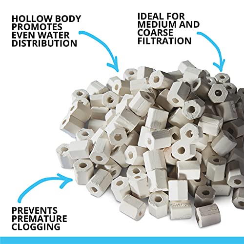 Fluval Pre-Filter Media, Mechanical Filter Media for Aquariums, Ceramic Rings, 26.45 OZ - size: 750 g
