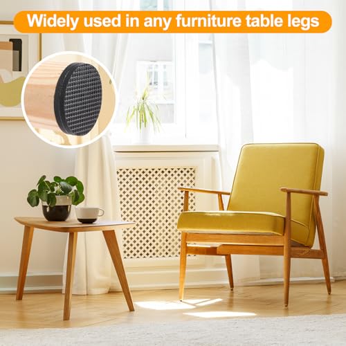 CHUNZEXI Non Slip Rubber Furniture Pads & Grippers, Self Adhesive Round Floor Protectors for Chair & Table Legs and Feet, 2 Inch, 16 Pack, Round - size: 2 inch 16 Round