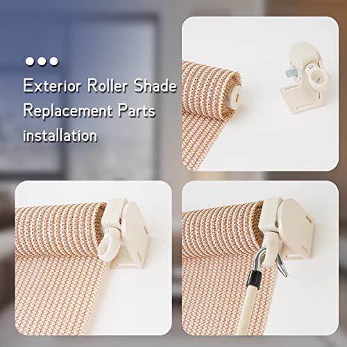 Sunvisor Replacement Parts, Cordless Crank kit, Roller Blind mounting Bracket, for Coolaroo External Sunshade, Outdoor Sunshade