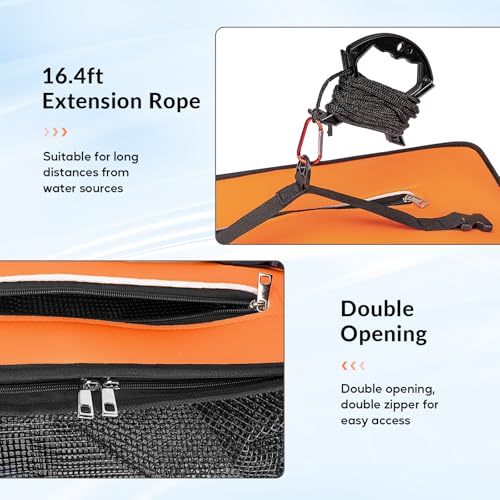 QualyQualy Floating Fish Basket for Live Caught, 10/15 Gallons Foldable Fishing Holder Minnow Bucket Portable Collapsible Fishing Net Storage Cage for Live Fish Bait Live Well - color: Square, size: (15 GAL)-23*12*13IN