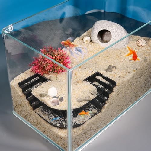 Aquarium Fish Tunnel/Cave, Black, Resin, Modern, 2.5 Inches, Tabletop, Corner Fish Hide, Fish Tank Decoration - color: Black, style: Style 2