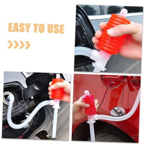 Levemolo 2 Pcs Manual Gas Siphon Hose Pump for Car Fuel Transfer Hand-operated Oil Siphon Tube with Fast Suction Multiuse Fluid Transfer Pump for Oil Change
