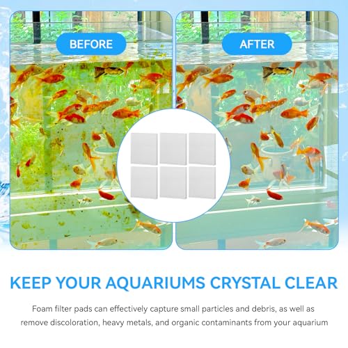 Magluv C4 Poly Foam Pad Fit for Fluval C4 Power Filter White Filter Foam Aquarium Filter Pad Media Replacement, 6-Pack (C4) - color: C4
