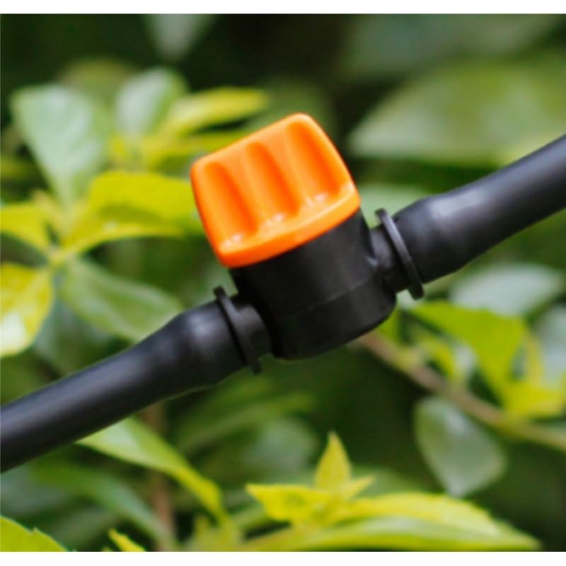 5pcs Miniature Inline Water Valve Plastic Adjustable Flow Control for Aquarium Airlines, Drip Irrigation, Model Crafting, Black - color: Black