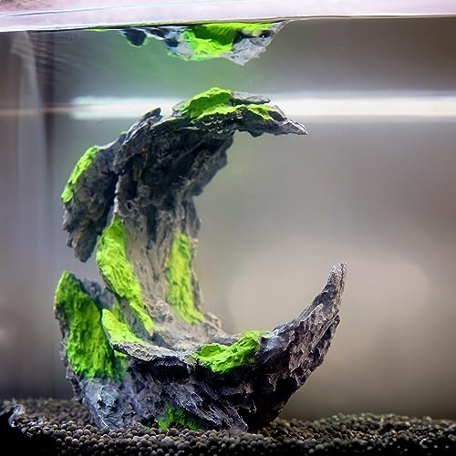 Allcolor Fish Tank Decor Rocks.Aquarium Decoration Model.Easy Superior Aquascape (Moon Valley) - style: Moon Valley