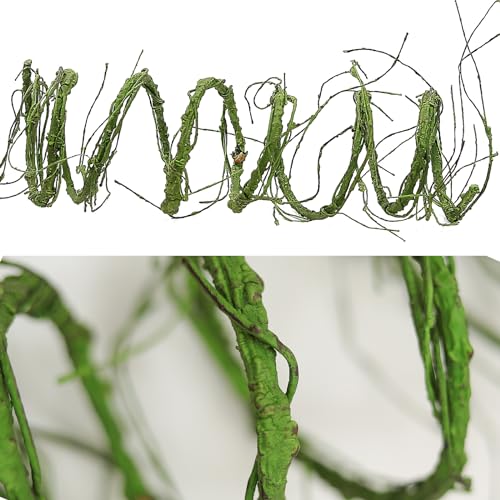 118 inch Small Green Artificial Tree Branches Grapevine Garland Ivy Willow Vines Plants Fake Cherry Blossom Tree Trunk Twigs for Wall Hanging Forest Room Home Wedding New Year Decoration - size: Small