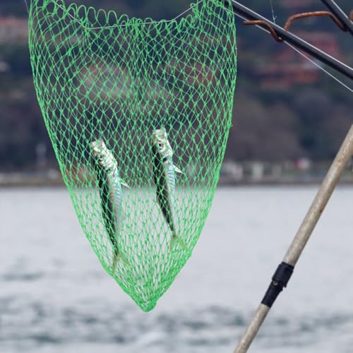 Toyvian Reinforced Nylon Fishing Net Head Replacement Lightweight Multi-Strand Fish Catching Net for Freshwater Fishing Accessories for Outdoor Anglers