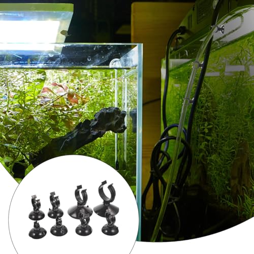 POPETPOP 40Pcs Convenient Suction Cup Clips Replaceable Tubing Holders Hose Clamps for Fish Tank