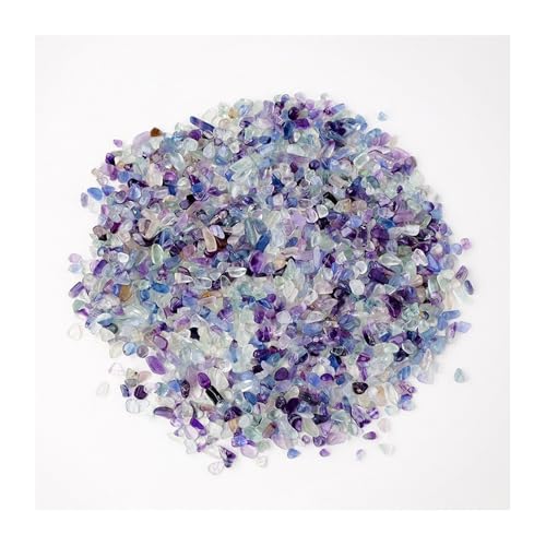 0.44Ib Crystal Chips Bulk Tumbled Crushed Stones Garden Tool for Fountain Vase Filler Planters Decorative Fish Tank Potted