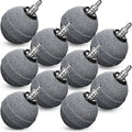 Reginary 10 Pcs Air Stones 2 Inch for Aquariums, Ponds, Hydroponics, Ball Oxygen Bubbler Diffuser Stone Bubble Aerator for Air Pump, Fish Tank, Bucket, and DWC Reservoirs (Grey) - color: Grey