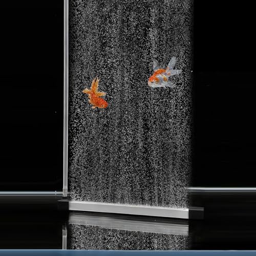 Aquarium Air Bubble Bar, 5.9 Inch Double Row Fine Mist Air Bubble Curtain Wall, Self-Sinking Fish Tank Air Diffuser Set, Enhanced Oxygen Bubble Strip for Freshwater Saltwater Hydroponics - size: 5.9 Inch