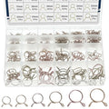 24Values Spring Hose Clamps Set 260PCS 5-30MM Spring Clips Clamp Assortment Kit for Motorcycle Scooter ATV - size: Spring Hose Clamps 260pcs