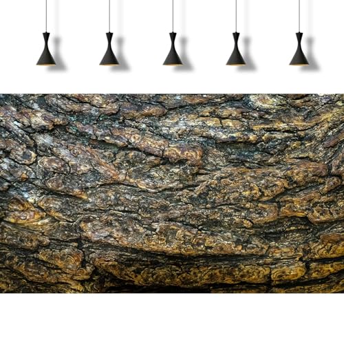 Old Tree Bark Aquarium Background Wood Texture Reptile Tank Background Aged Rough Natural Wooden Bark Habitat Terrarium Background Wooden Textured Aquarium Fish Tank Background Poster Decors 36x18in - color: Brown, size: 36(W)x18(H)inches/ 90(W)*45cm(H)