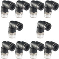 3/8 Air hose fittings, Air fittings Male Elbow 3/8 Inch Tube OD x 3/8 NPT Thread Push to Connect Fitting, PL-3/8-N3 (Pack of 10) (3/8-3/8) - size: OD 3/8 - NPT 3/8