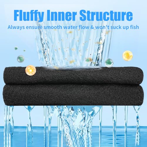 AQUANEAT Aquarium Activated Carbon Filter Media Pad for Fish Tank Pond Canister Filter (10.5" x 72") - size: 10.5" x 72"