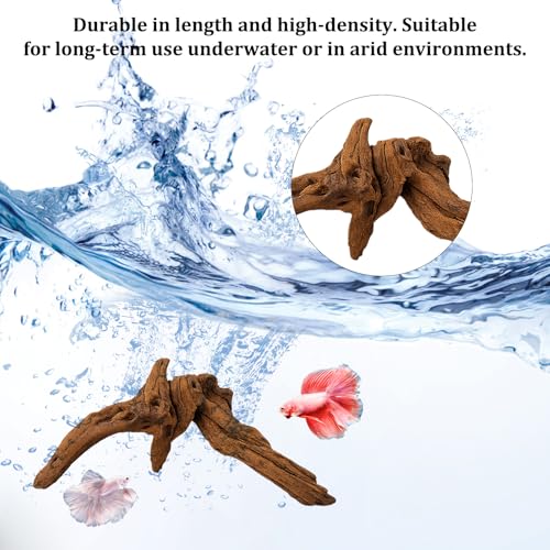 4PCS Driftwood for Aquarium, 1.96''-5.91'' Aquarium Driftwood, Fish Tank Driftwood, Ideal for Fish Tanks, Freshwater Aquariums, Terrariums（Random Style）