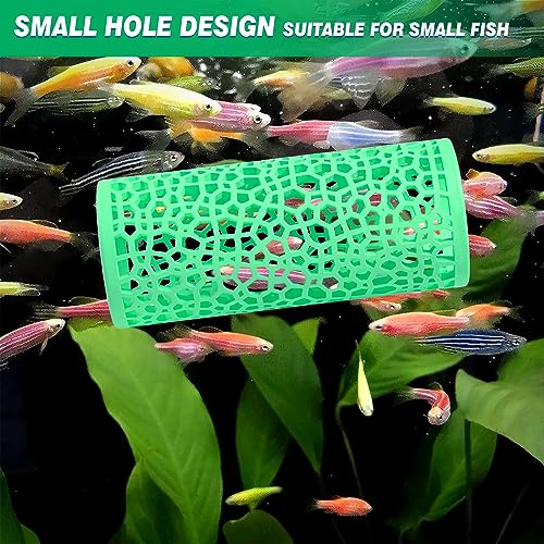 Abizoo Betta Fish Tunnel Hideout for Aquarium Decoration Hollow Coral Design Smooth Finish, Fish Tank Accessories Habitat Cave for Betta Shrimp Guppies Neon Tetras Zebra Danios Small Fishes,Mint Green - color: Mint Green