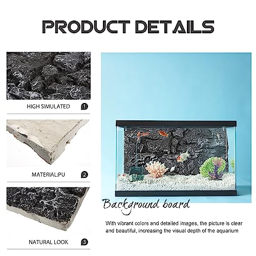 FOMIYES Aquarium Background 3D Fish Tank Background 45X30X5CM Reptile Tank Backdrop
