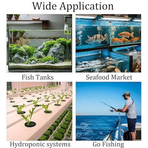 12PCS 0.6 Inch Aquarium Air Stones, Cylinder Bubble Diffuser for Fish Tank Air Pump, Aerator Accessories for Aquariums, Hydroponics and Ponds