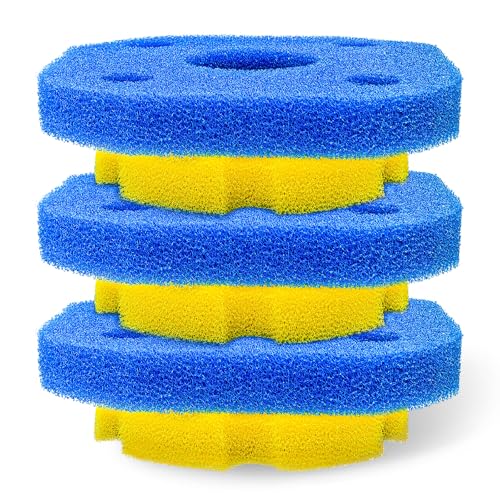 6Pack Sponge Filter Replacement for VIVOHOME Pond Filter 2380 GPH 2630 GPH or VIVOGROW 2380/2630 GPH Bio Pressure Pond Filter Media Pads for Sunsun CPF-250/180 for Outdoor Ponds, Koi Ponds
