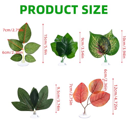 Betta Fish Plant Hammock - Aquarium Floating Leaf Decor with Suction Cup Beta Fish Hideout for Resting Simulating Habitat