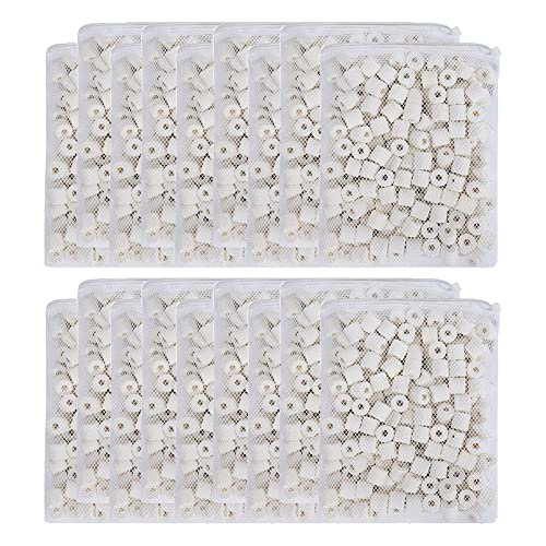 JIHAQUA Aquarium Bio Ceramic Rings 18 lbs Filter Media for Pond Fish Tank Canister Filter - size: 18 lbs