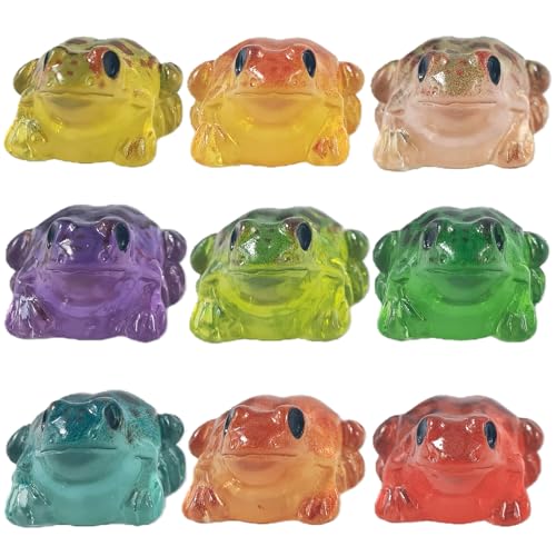 EMiEN 10Pcs Luminous Mini Frog for Decoration Fairy Garden Plant Décor,Cabinet,Aquarium Ornaments Party etc.