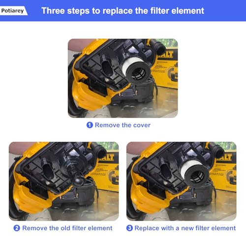 4 Pack HEPA Filter Replacement Compatible with DEWALT Wet Dry Vacuum DC5151H DC515 DCV517 DCV517B-with 1 Cleaning Brushes - size: 4 pack