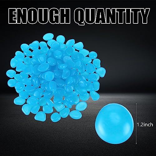 Sasylvia 3000 Pcs Glow in The Dark Rocks 1 Inch Glow Rocks 12.6 LB Garden Glow in The Dark Stone Outdoor Glow in The Dark Pebbles for Landscaping Walkway Pathway Backyard Fish Tank Plant (Dark Blue) - color: Dark Blue