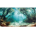 Natural Landscape Fish Tank Background, Aquarium Background, Boutique Aquarium Stickers,30cm,40cm,50cm,60cm,80cm (40 * 25cm, Ocean-4) - size: 40*25cm