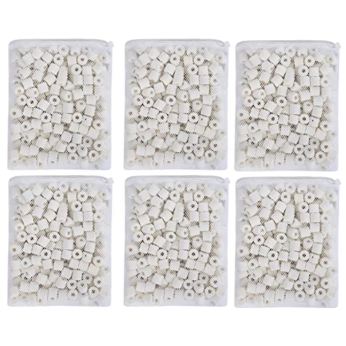 JIHAQUA Aquarium Bio Ceramic Rings 6 lbs Filter Media for Pond Fish Tank Canister Filter - size: 6 lbs