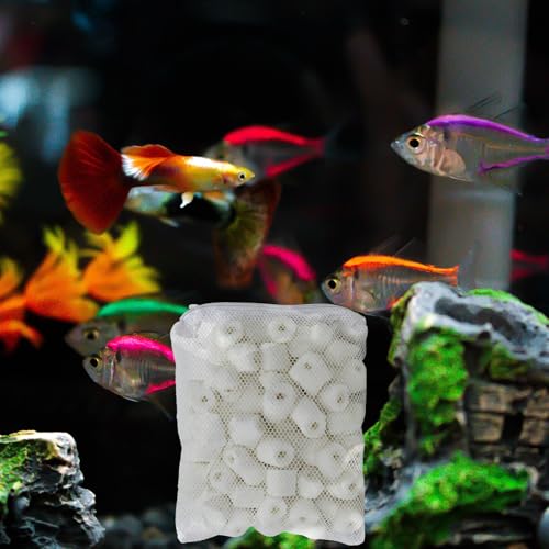 4 x 6 inch Mesh Filter Bags, 10 Pcs Reusable Bags with Zipper, Aquarium Filter Media Bag, Reusable Mesh Bags for Fish Tank Aquarium Filters