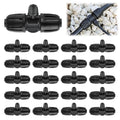 Kalolary 20PCS Locked Barbed Tee Connectors, 1/2” to 1/4” Drip Irrigation Fittings Kit 12/16mm to 4/7mm Tube Lock Female Connector 3-Way Barbed Lock Irrigation Parts for Watering System (Black) - color: Black 1/2" to 1/4" 3-Way
