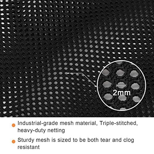 EQINI 2 Pack Pump Barrier Bag, 12.2"*15.9" with Drawstring Pond Mesh Pump Filter Bag for Pond biofilters Aquarium Filtration and Outdoor Swimming Pool Black Media Bags