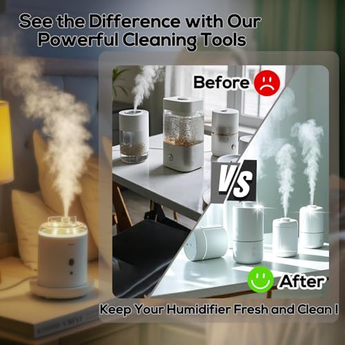 11 Pcs Humidifier Cleaner Brush Set – Small Detail Cleaning Brushes for Crevices, Gaps, Corners, Keyboard, Bottle, Tiles, and Tight Spaces – Household & Travel Cleaning Tools - color: Multicolor