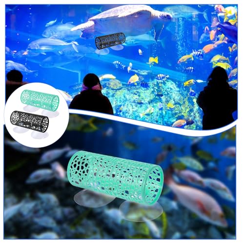 2 PCS Betta Fish Tunnel Tube, Betta Fish Toys Black Bettas Fishs Tunnel Hammock Bettas Tunnels Swim Tube, Soft Edged Bettas-Hammock Bed Bettas-Tank Accessories with Suction Cups for Crayfish Shrimps