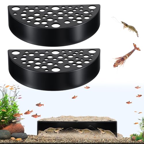 2 Pcs Shrimp Hides for Aquarium, Shrimp Breeding Caves Hideout Shelters for Protection, Small Fish Shrimps Tunnel House for Fish Tank Accessories Decor