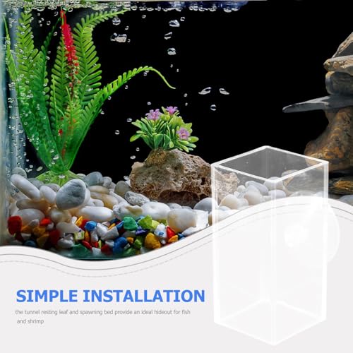 SUPVOX Betta Fish Acrylic Tube Tunnel Dual Purpose Hiding Shelter for Aquariums Secure Decor for Betta Shrimp Easy to Clean and Fish Tank Accessory