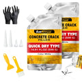 Concrete Crack Filler, Cement Crack Filler, Fast-Drying Crack Filler, Self-Leveling Caulking Sealan Effectively Repairs Cracks in Driveways, Sidewalks, Patios, and Window Sills (2 Pack - 2.2LB) - style: 2 Pack - 2.2LB