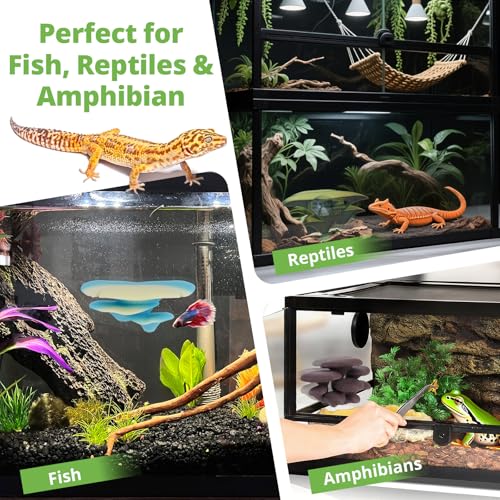 Westant Mushroom Decor for Reptile Tank, Fish Tank, Pet-Safe Bearded Dragon Tank Accessories, Realistic Terrarium Plants for Leopard Geckos, Crested Geckos, Tree Frogs, Snakes (Almond, Cluster Cap) - color: Almond, size: Cluster Cap