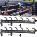 2 Sets Truck Bed Fishing Rod Holder, Holds 4 Rods, Fits 2.36" Thick Rails, Easy Install Kayak & Fly Rod Storage Rack - color: Grey, style: 6 Holes