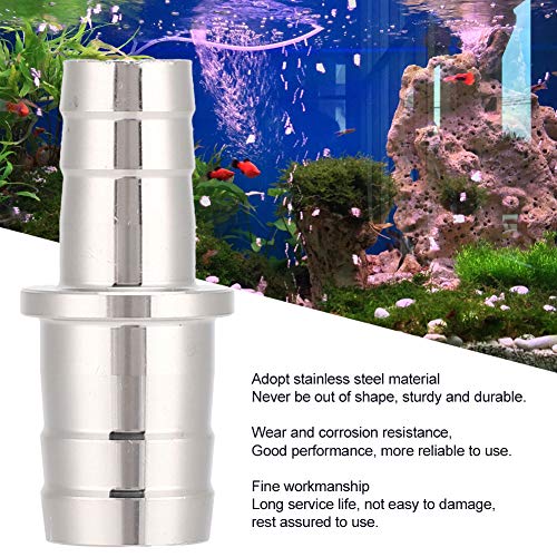 Aquarium Hose Adapter, Stainless Steel Fish Water Pipe Adapter Converter Aquarium Tubing Pipe Connector Hose Joint Fittings(12mm to 16mm)