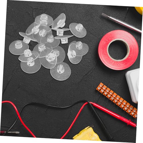 STOBAZA 20pcs Mini Suction Cups Hooks for Glass Shower Aquarium Desktop Heavy Duty Cable Clip Replacement